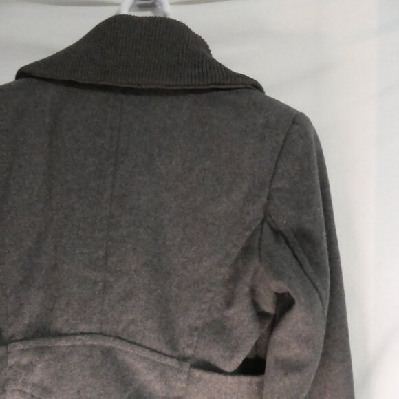 HERITAGE COLLECTION By BASS | xs - extra small | Grey Pea Coat | Ribbed Collar - Picture 12 of 15